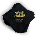 Weddingstar Personalized Printed Paper Napkins 3-Ply 50 Pack - Cocktail Black