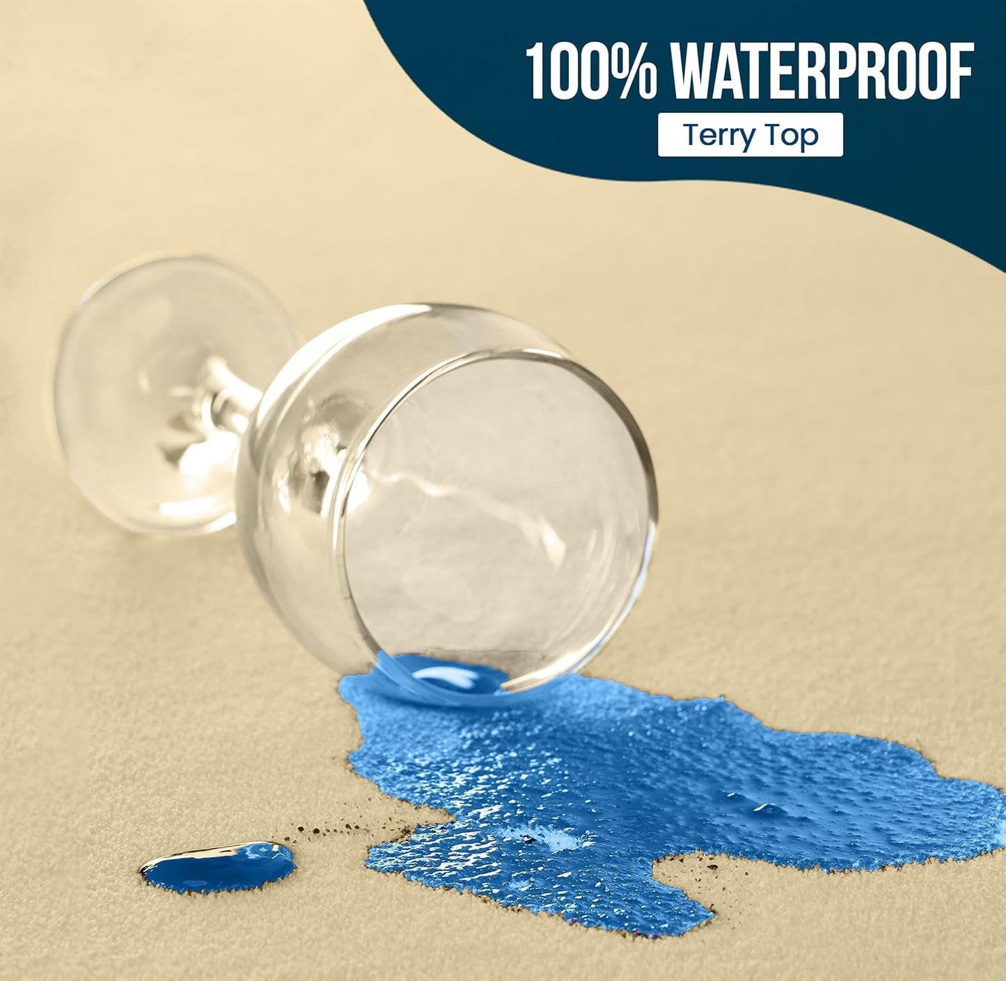 Utopia Bedding Waterproof Mattress Protector Twin XL Size, Premium Terry Mattress Cover 200 GSM, Breathable, Fitted Style with Stretchable Pockets (Beige)