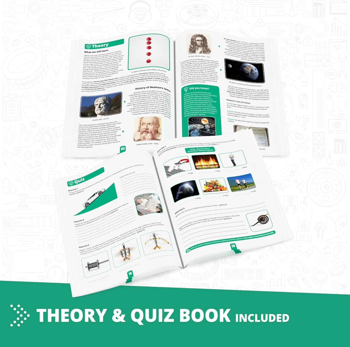 Engino STEM Toys, Physics Laws: Inertia, Friction & Circular Motion, Engineering Kit for Kids 9+, Creative STEM Projects, Gifts for Boys & Girls, Building Toys (6 Model Options)