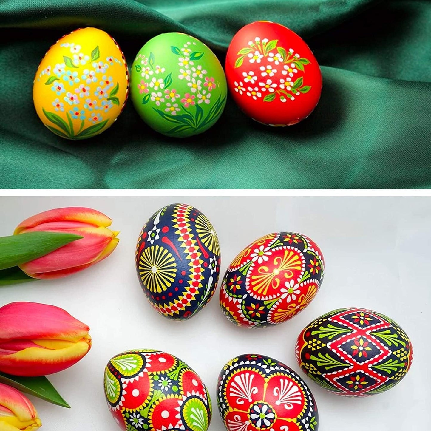 CALPALMY 24 Pieces Wooden Eggs - Life-Size, Reusable Fake Easter Eggs for Painting, Decorating, Crafting, Pretend Play, Faux Food Display, Nest Box Training