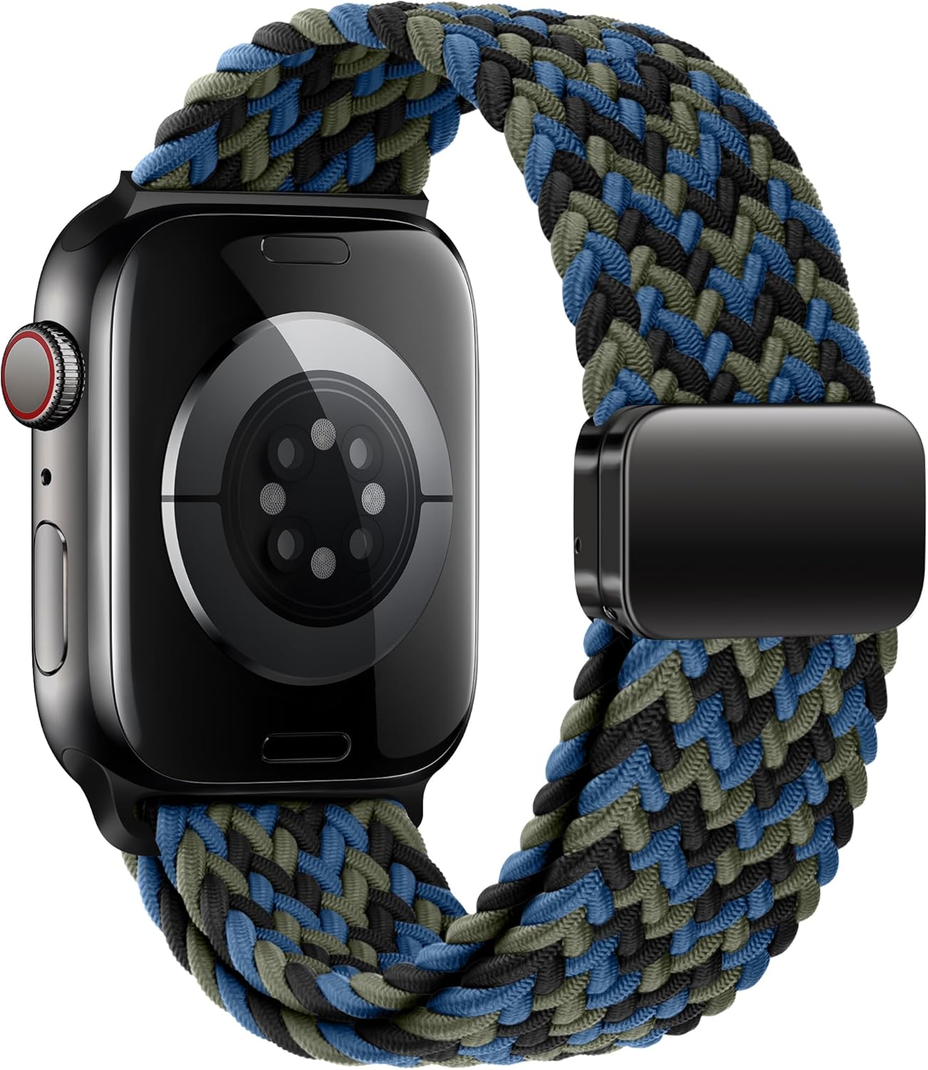 Mazoft Braided Bands With Magnetic Clasp Compatible with Apple Watch Band 38mm 40mm 41mm 42mm 44mm 45mm 46mm 49mm；Soft Nylon Sport Loop Strap for iWatch Series Ultra 2&1 10 9 8 7 6 SE 5 4 3 Women Men