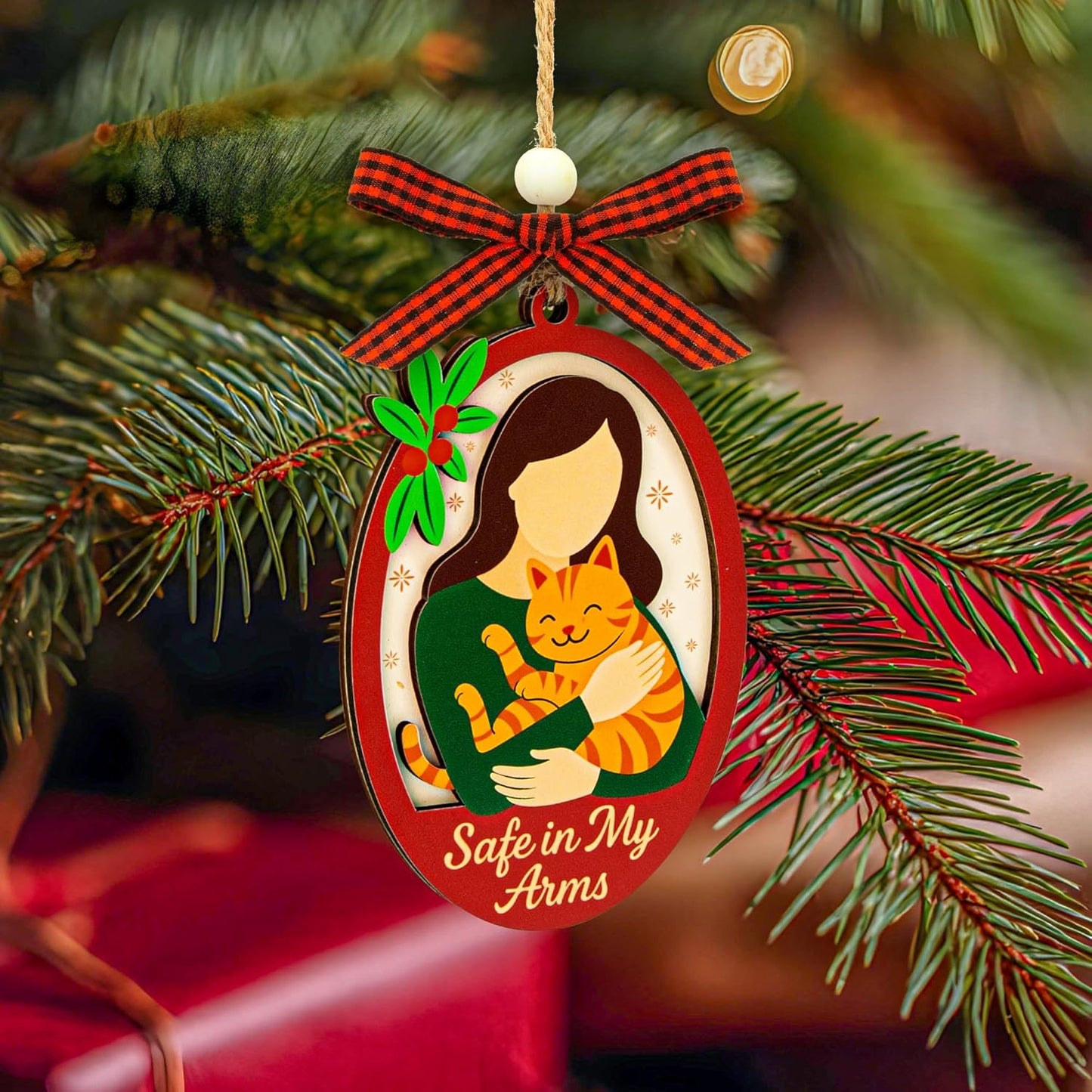 Cat Memorial Gifts for Loss of Cat Ornament - Bereavement Gifts for Loss of Cats Sympathy Gift, Pet Remembrance Keepsake Gift for Cats Lover Christmas Ornament for Xmas Tree Decorations