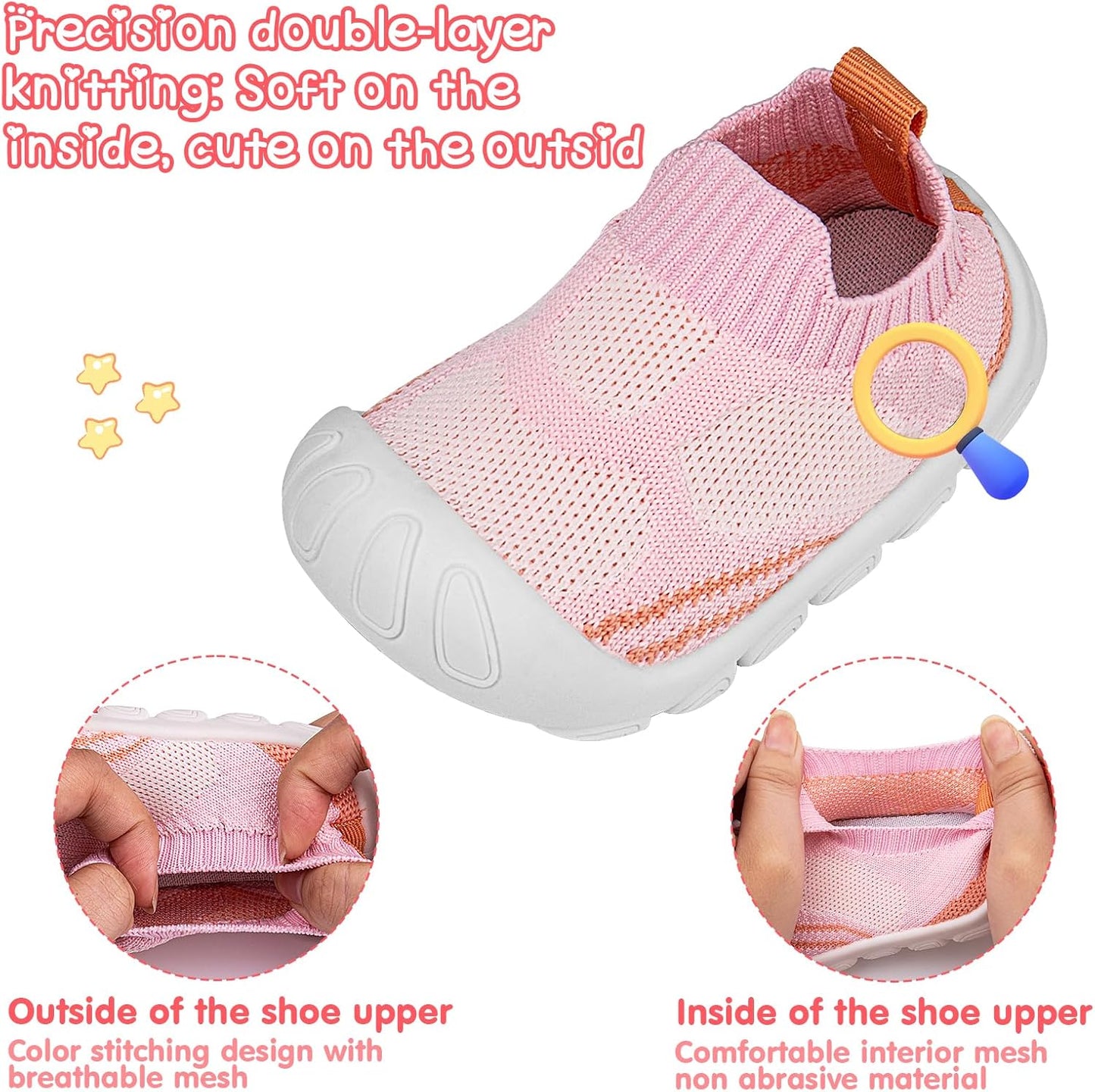 Charrost Toddler Baby Girl Boy First Walking Shoes Checkered Sneakers Sizes 3/4/5/6/7/8T. Soft, Cute,Flexible for First Walkers. Non-Slip, Slip On, Wide Toe Box Indoors Outdoors