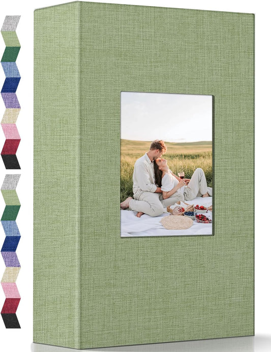 popotop Photo Album 4x6-420 Photos Photo Books with 420 Horizontall Pockets,Linen Cover Albums for Family Wedding Anniversary Baby Vacation Pictures