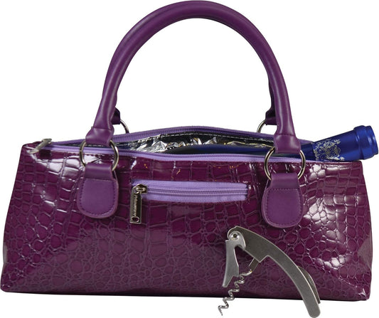 Wine Clutch Bag (Thermal Insulated) Trendy Women’s Carry Tote | Holds Red & White 750mL Bottles | Trendy Fashion | Incl. Portable Waiter-Style Corkscrew