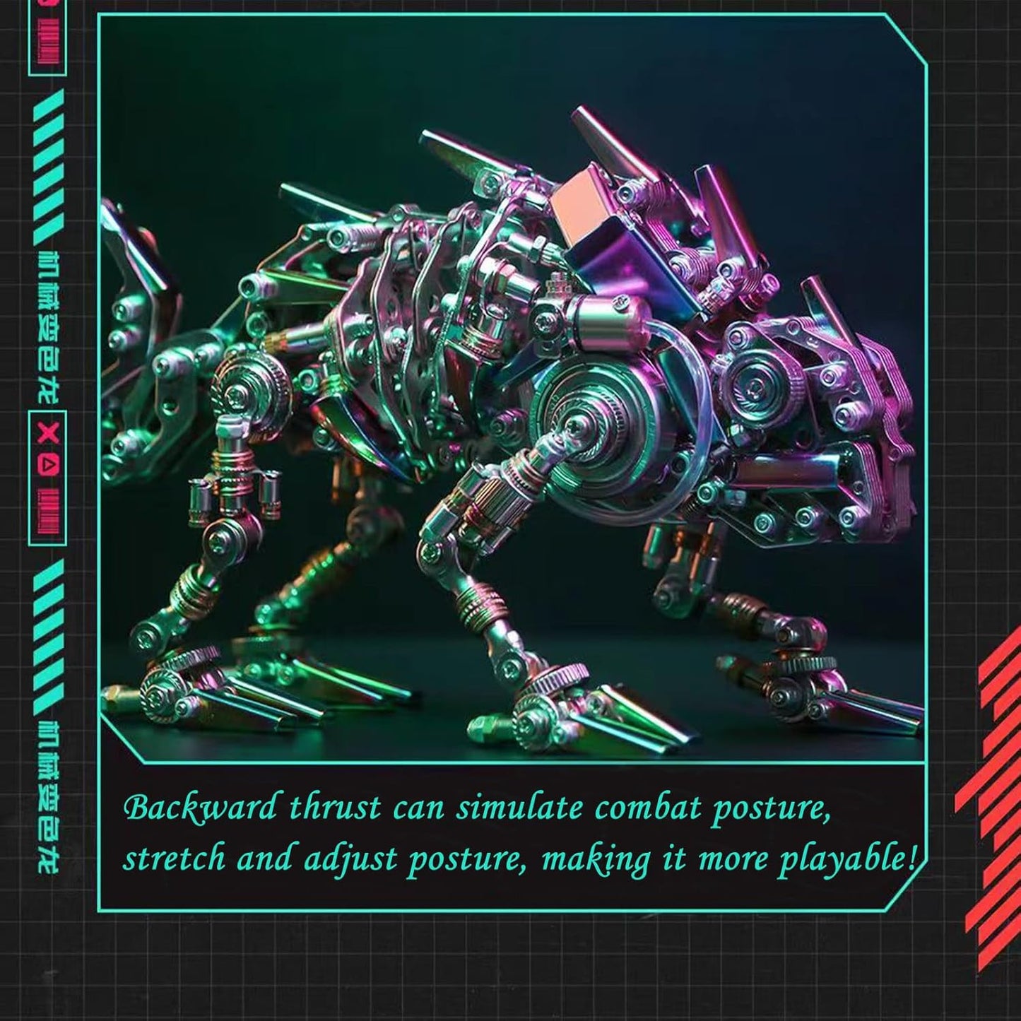 Adult 3D Metal Puzzle, Chameleon Metal Model Set, 3D Metal Adult Puzzle Chameleon Building Blocks, DIY Mechanical Model Set- High-end Gifts for Men