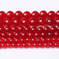 Carnelian Stone Beads Gemstone Round Crystal Energy Jade Beads Stone Beads for Jewelry Making DIY Bracelet Necklace Jewelry Making 1 Strand 15.5inch 35PCS 10MM