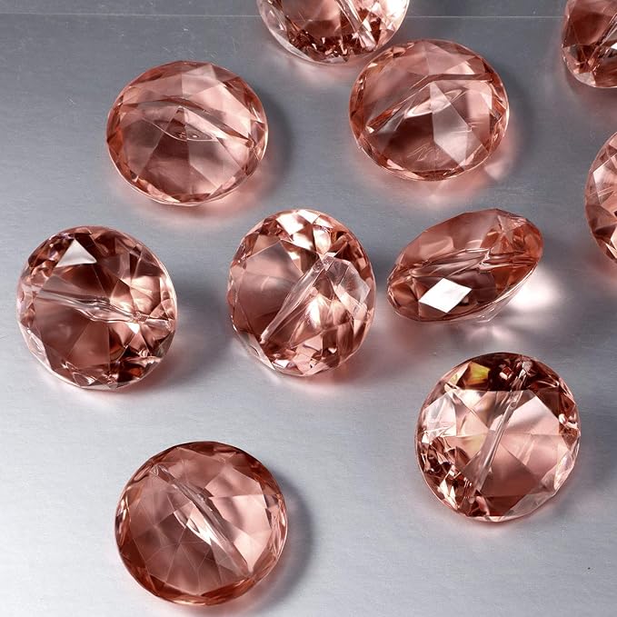 Boao 24 Pack Diamond Place Card Holders Acrylic Table Number Holder Card Stands Crystal Diamond Party Decorations Favor for Weddings Home Table(Rose Gold)