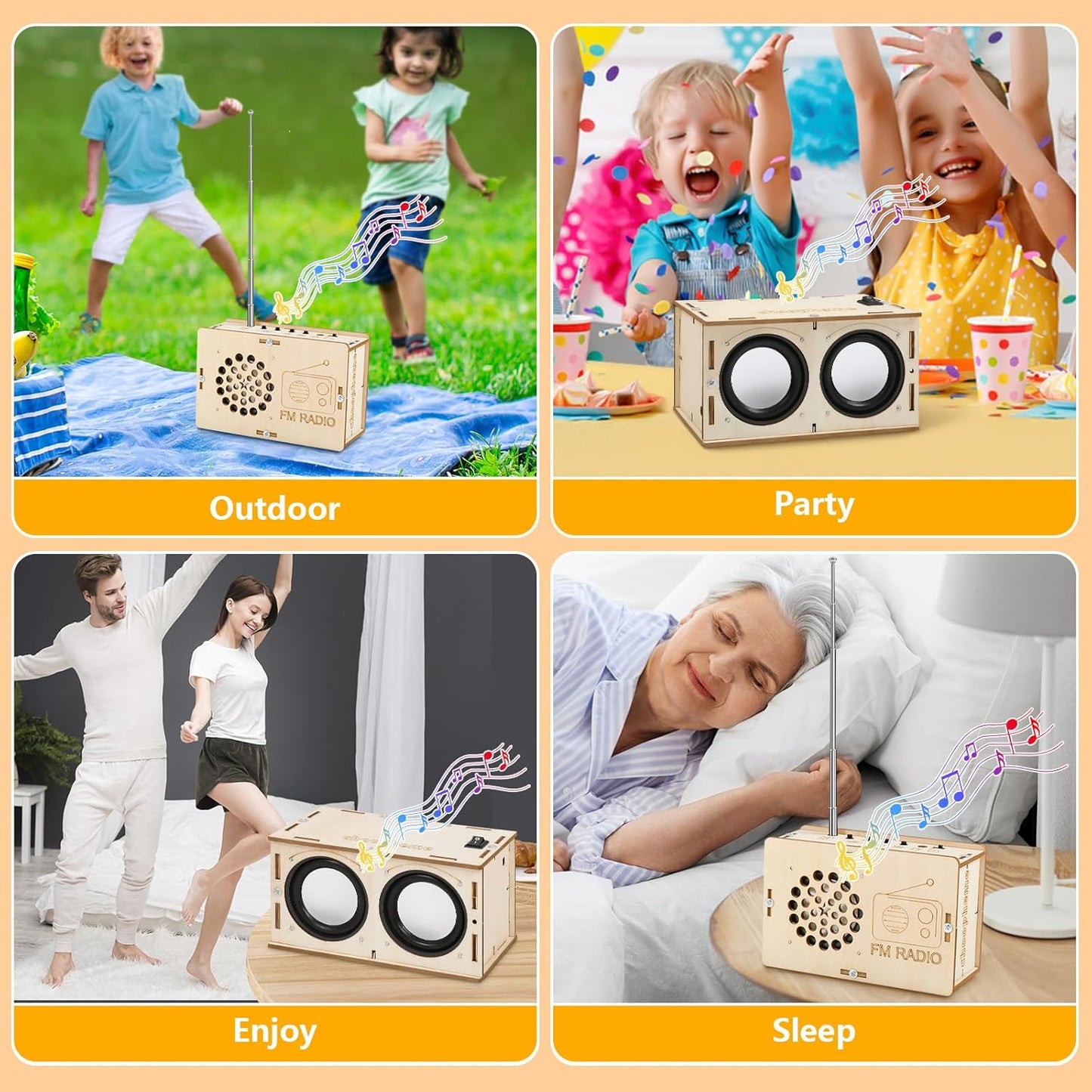 Stem Projects Toys for Boys age 8-12 12-14 Science Kit Building Own Bluetooth Speaker & FM Radio DIY Electronics Kit Science Experiments Kid 9-12 Boy Toys Birthday Gift 8 9 10 11 13 Year Old Teen Girl