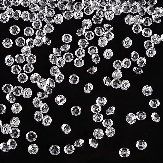 FUTUREPLUSX Fake Diamonds, 2000 PCS Mini Loose Diamonds Fake Crystals Rhinestones for Vase Fillers Wedding Bridal Shower Party Table Centerpiece Arts & Crafts Decor