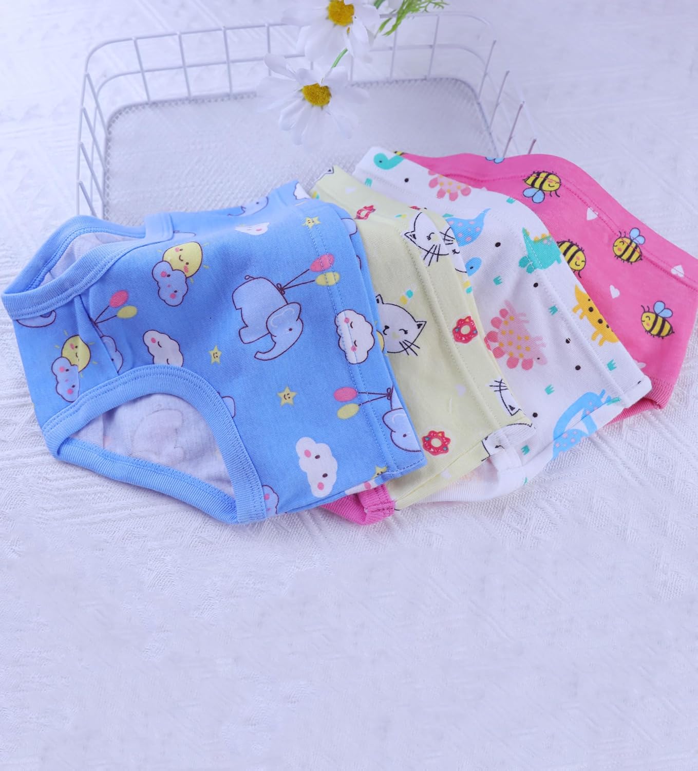 Boboking Girls Soft Underwear Toddler Kids Briefs Cotton Panties 12-pack