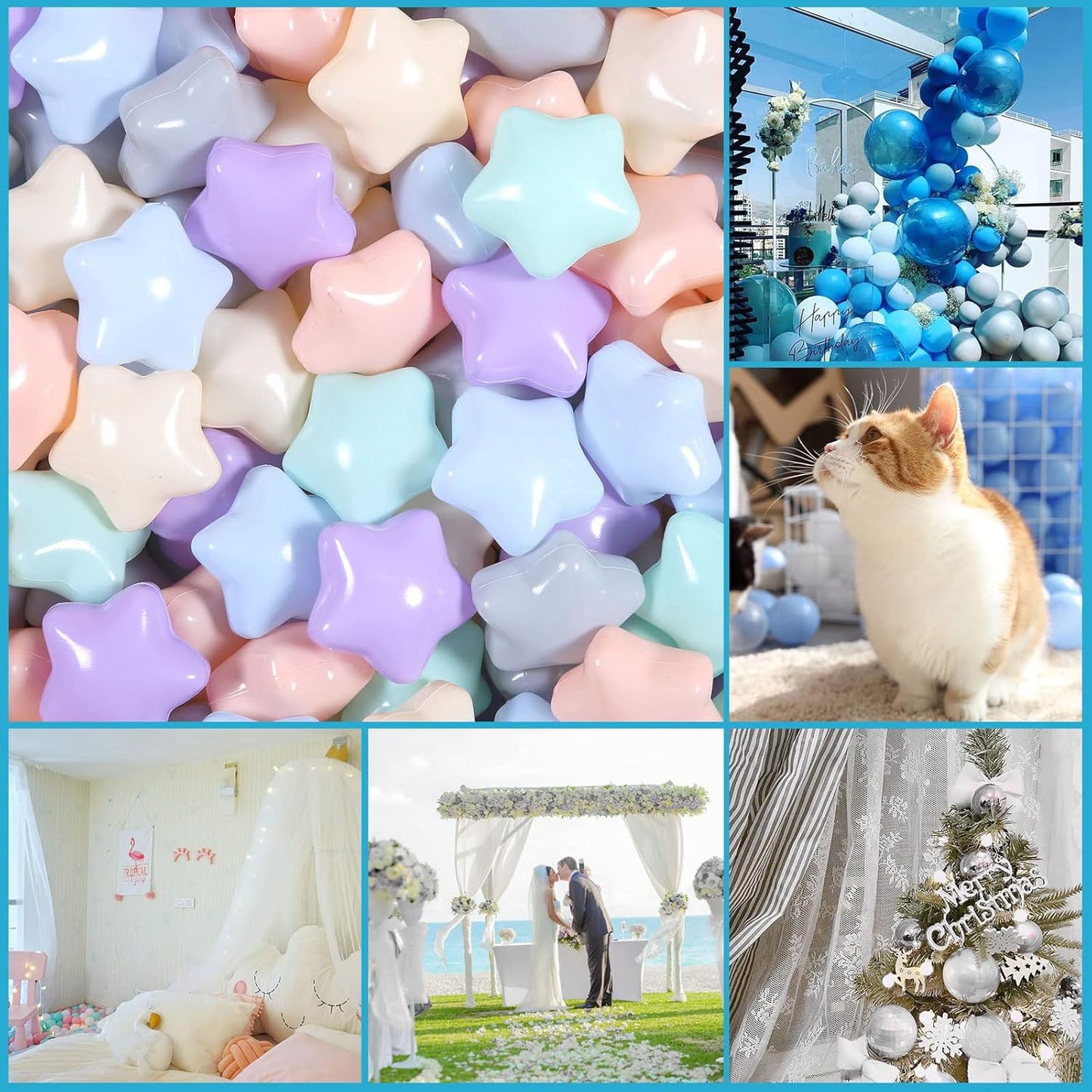 GOGOSO 100 Ball Pit Balls Star Bals - Pink Soft Plasticballs Phthalate Free BPA Free Playballs for Ballpool Birhtday Party Girls Kids with Storage Bag, 2.15inches