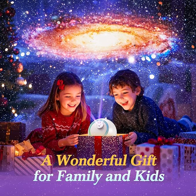 Planetarium Projector, HD Film Galaxy Projector for Bedroom, Rechargeable Star Galaxy Light with 15Music&Bluetooth, with Timer,Ceiling Decor Moon Lamp for Kids Room Decor