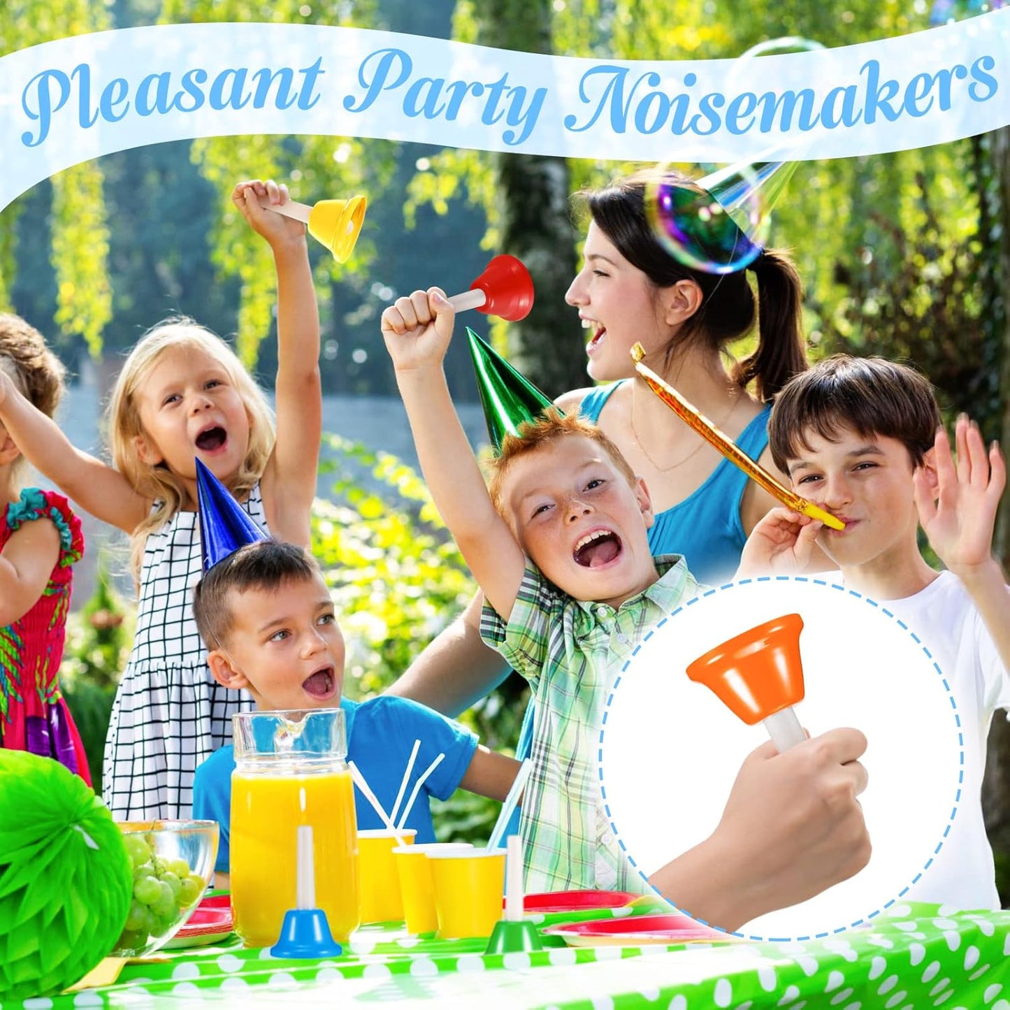 Fabbay 24 Pcs 8 Note Hand Bells Set Musical Handbells for Kids Colorful Diatonic Metal Bells Toy Percussion for Kids Toddlers Children Musical Teaching Church Chorus Wedding Family Birthday Party