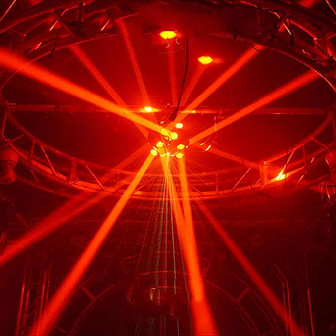 Moving Head DJ Light 16LEDs Rotating Beam Lights Stage Light DJ Lighting Led Pinspot Lights Uplighting Ligh-ts Sound Activated Dmx512 Light for DJ KTV Disco Party Wedding Concert Festival