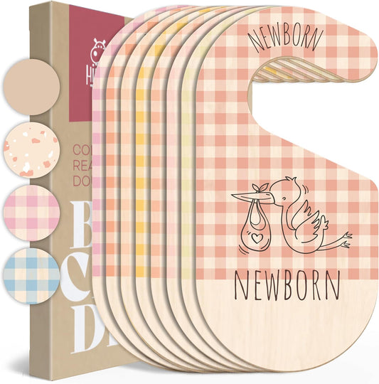 Baby Clothes Organizer - Pink Baby Closet Dividers for Nursery Decor, Storage & Organization - 8 Size Closet Dividers for Hanging Clothes, Gender Neutral Nursery Must-Haves & Accessories