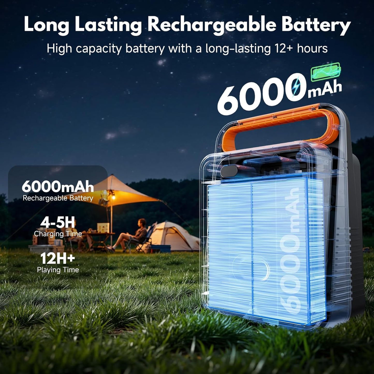 JYX Karaoke Machine with 2 Wireless Microphones, Portable Bluetooth Karaoke Speaker for Adults, PA System Speaker with LED Lights Support REC/USB/AUX/TF for Outdoors Home Party (MS79)