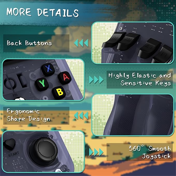 R36MAX Handheld Game Console, 40000+ Games Retro Gaming Console, 256GB TF Card Mini Retro Video Console, 4000mAh Rechargeable 4.0" IPS HD Screen Portable Pocket Arcade (Transparent Grey)