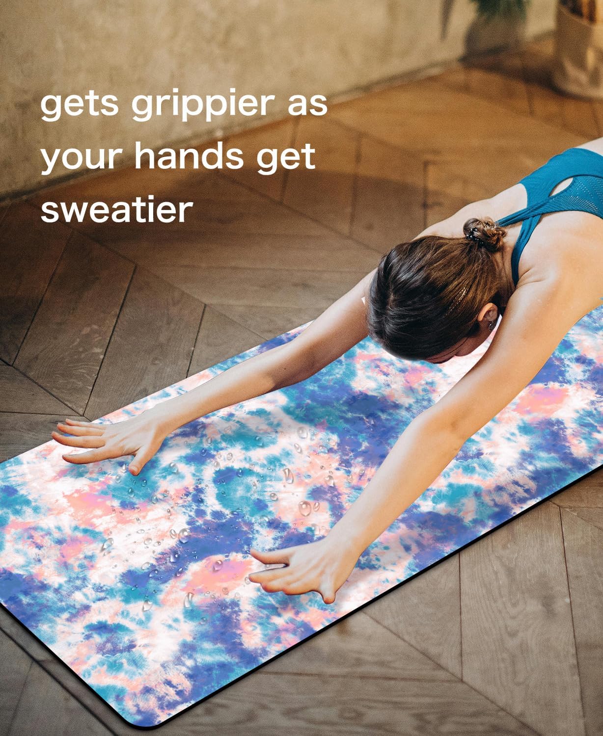 Non Slip Yoga Mat TPE Workout Mat for Men Women, Thick Workout Mat with Carrying Strap, Fitness Mats for Exercise, Yoga, Fitness, Pilates, Floor Workouts (72" x 24" x 6mm)