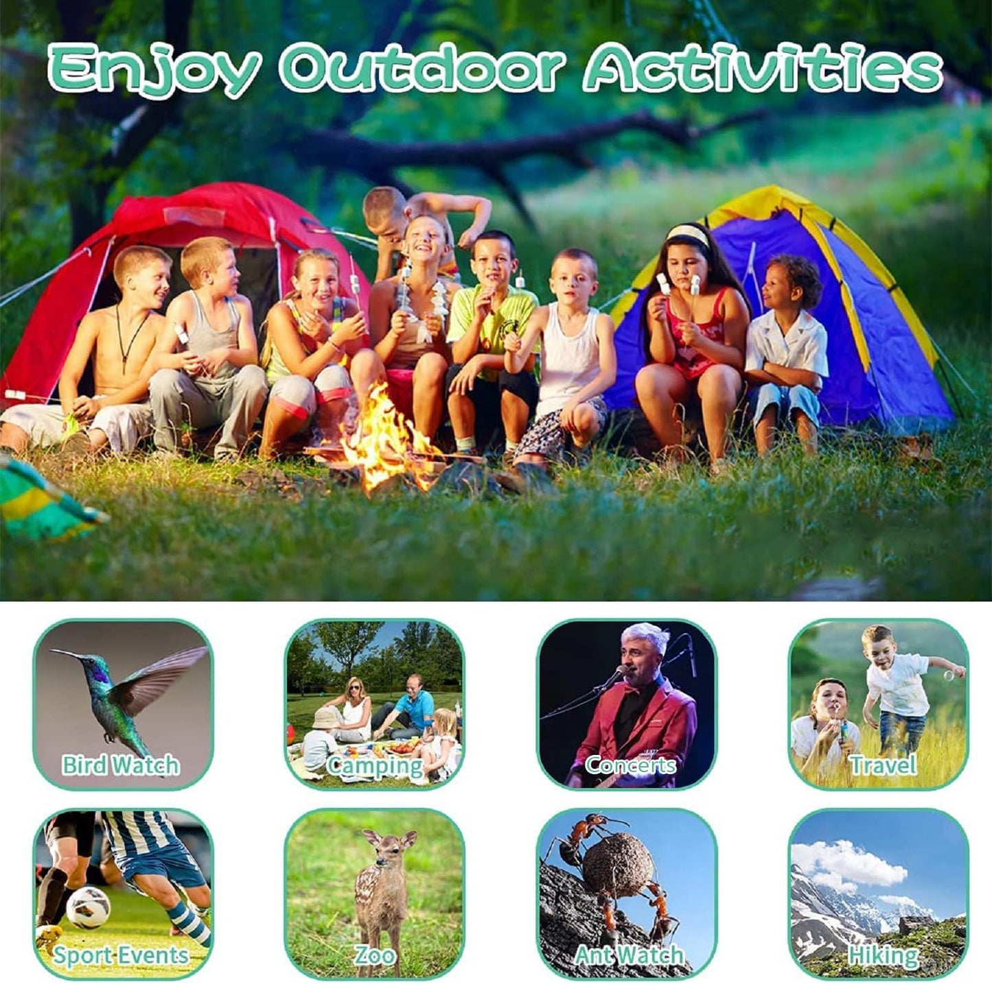 Binoculars for Kids,Compact Kids Binoculars 8x21 High-Resolution for Bird Watching, Camping, Exploration, Hiking, Hunting, Sports Events and Safari Park Gifts for 3-12 Year Boys Girls