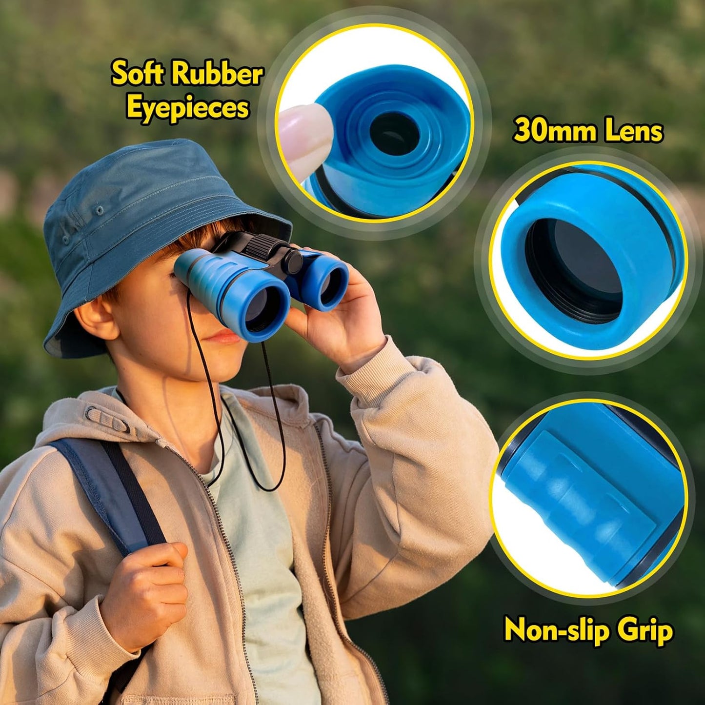 Binoculars for Kids, Kids Binoculars for Ages 3-12 Boys Girls, Outdoor Gifts Toys for Kids- Perfect for Bird Watching, Camping, and Outdoor Exploration