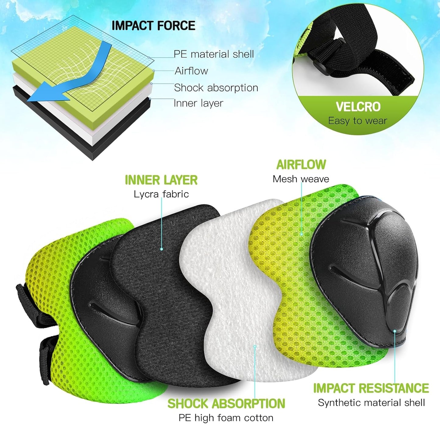 Toddler/Kids Bike Helmet Set for Boys Girls 3D Adjustable Kids Helmet Protective Gear Set Knee Elbow Wrist Pads and Multi-Sports Skateboard Scooter Cycling Roller Balance Bike