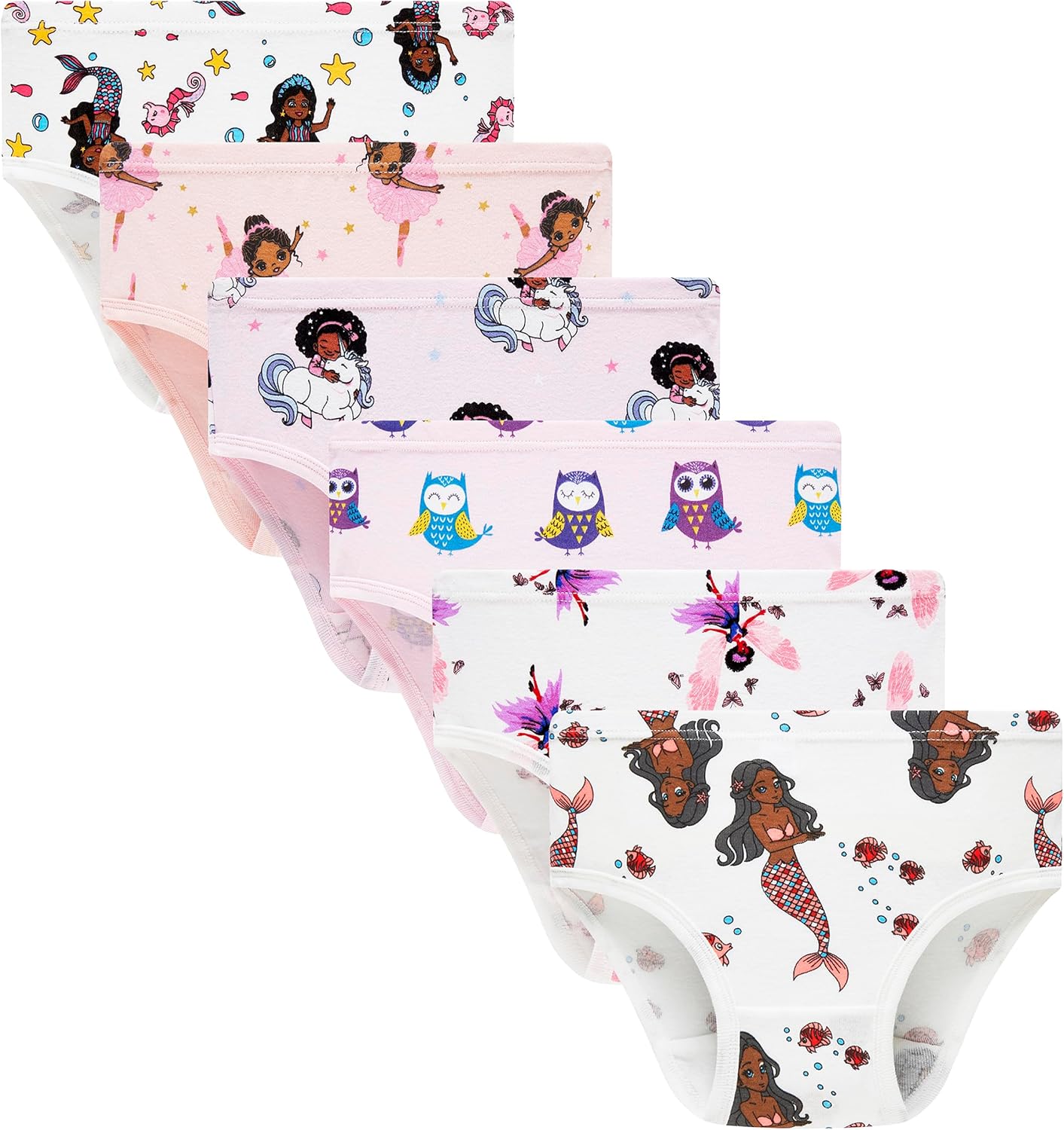 Barara King Little Girls' Soft Cotton Underwear Toddler Undies Kids panties