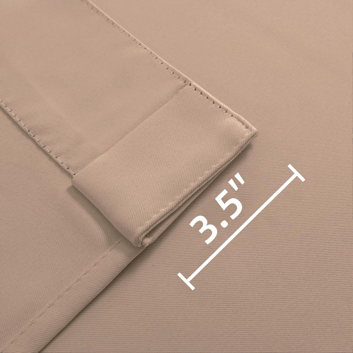 Joydeco Custom Blackout Curtains for Bedroom, 1 Panel Room Darkening Curtains & Drapes for Living Room Window Rod Pocket Back Tab (Custom Size,Khaki)