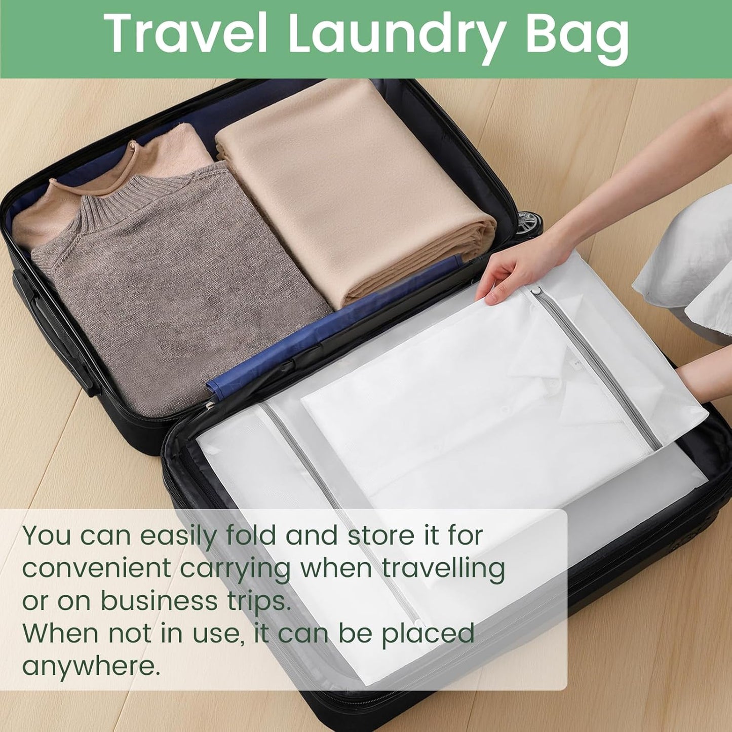 4Pcs Mesh Laundry Bags, 16 X 20 Inches Mesh Laundry Bag, Durable Delicate Laundry Bag for Travel, College, Dorm, Family And Apartment Dwellers, White