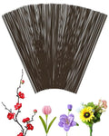 100 PCS FIVEIZERO 26 Gauge Beown Floral Wire Stems for Artificial Flower Making,Florist Wire,Flower Wires for Crafts,Alambre para Flores for Wreaths, Flower Arrangements and DIY Projects