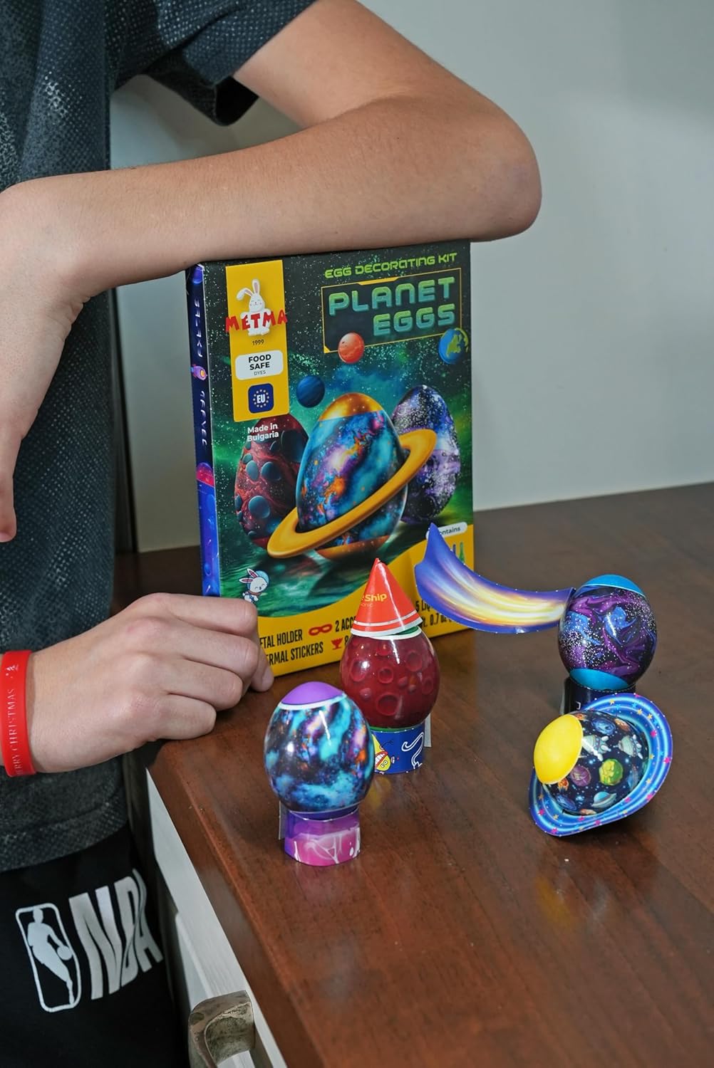 Egg Decorating Kit Planet Eggs & Unicorn Eggs - Complete Decorative Eggs Set with Liquid Dyes, Thermal Stickers, Egg Stands, and More - Fun Easter Egg Dye Kit Arts and Crafts for Kids (Pack of 2)