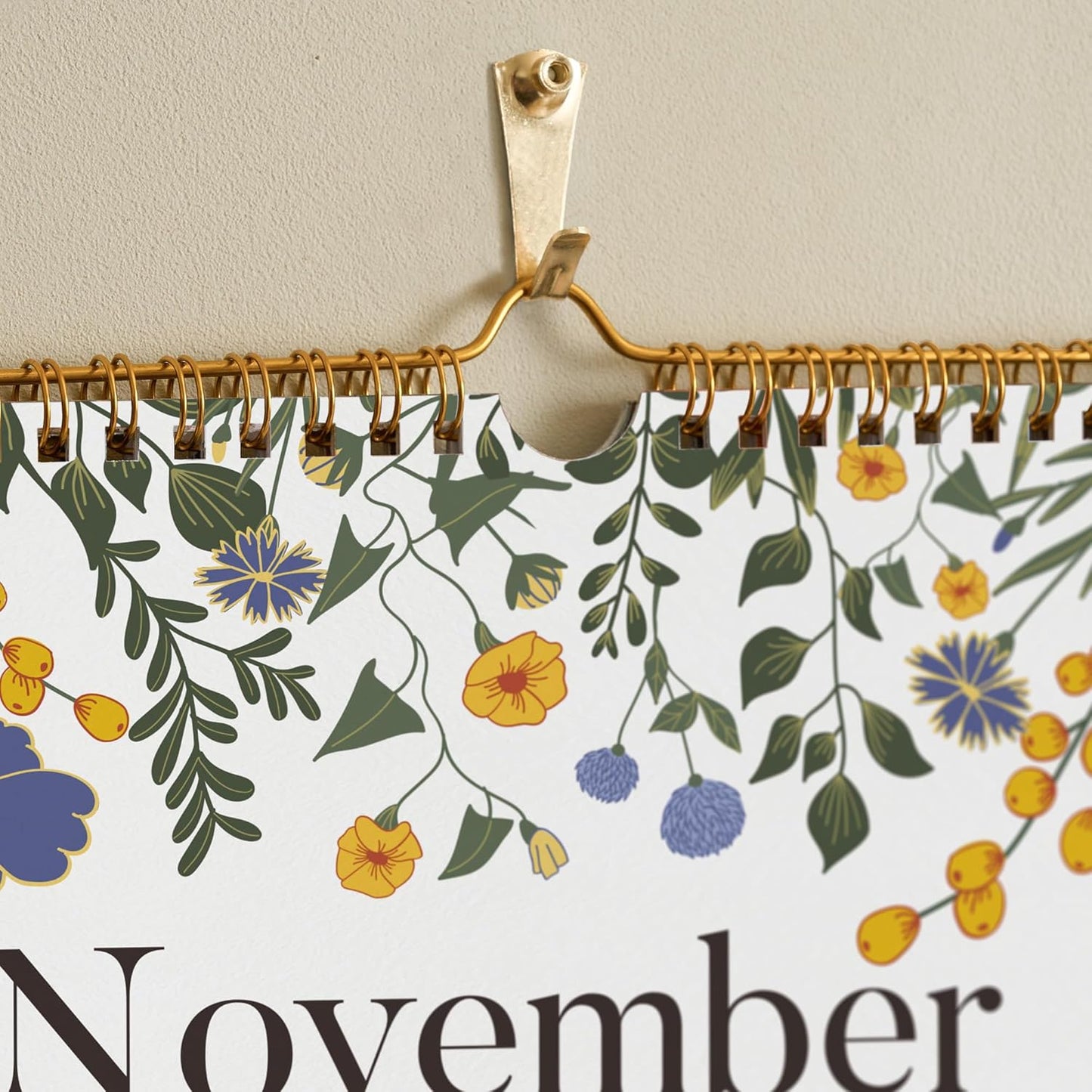 2025 Wall Calendar, Calendar 2025, Floral Design Wall Calendar with Thick Paper, 18 Months Runs From July 2025 - December 2026, 12" x 15", Twin-Wire Binding, Perfect for Planning (Flower)