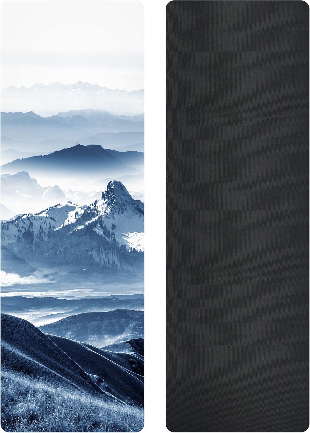 Non Slip Yoga Mat TPE Workout Mat for Men Women, Thick Workout Mat with Carrying Strap, Fitness Mats for Exercise, Yoga, Fitness, Pilates, Floor Workouts (72" x 24" x 6mm)