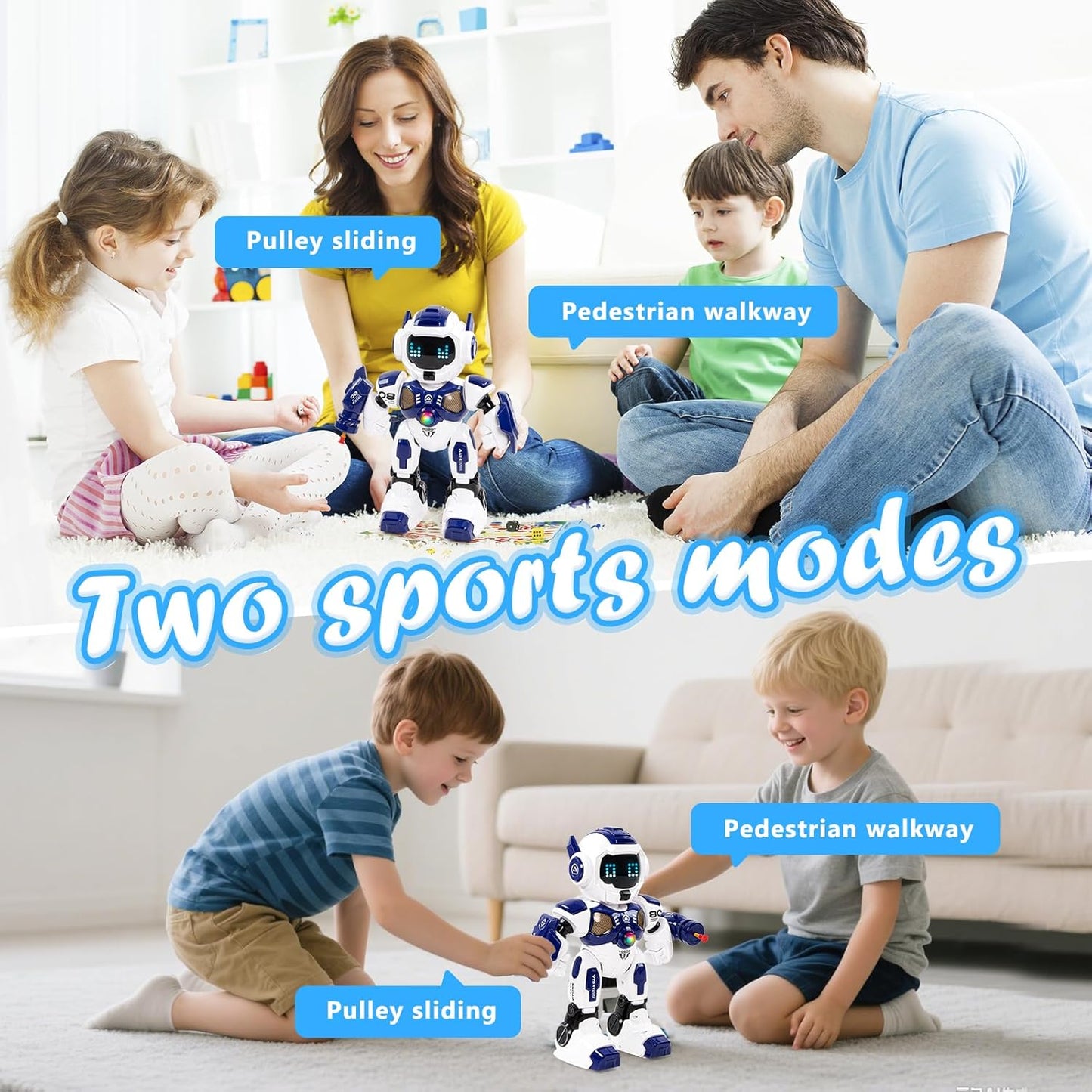 Kids Robot Toys, Remote Control Robot, Programmable Robot with Recorded Voice Music Dance Control, Gift for Toddler Boys and Girls