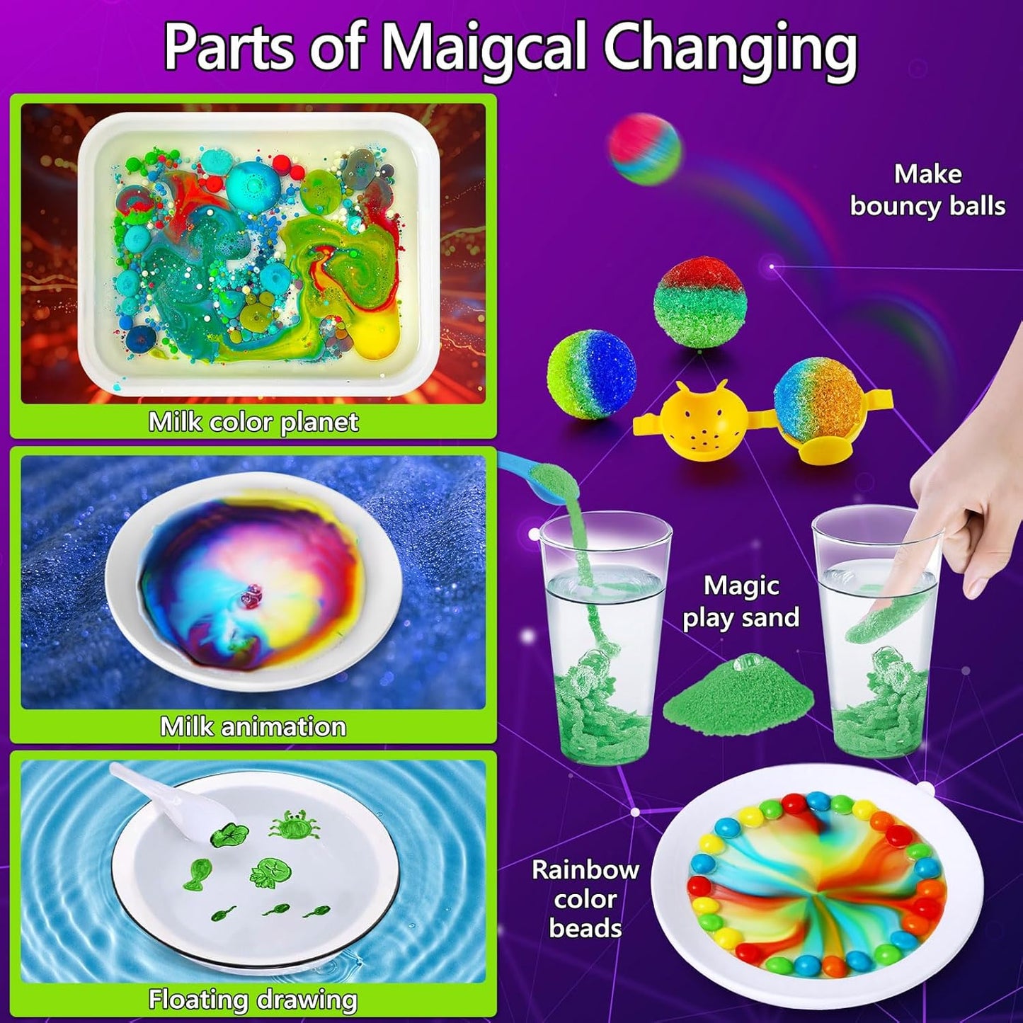 UNGLINGA 272 Experiments Science Kit for Kids, Chemistry Set, S.T.E.M Toys Boys Girls Birthday Gifts, Volcano, Crystal, Magic, Physics Lab Educational Learning Project