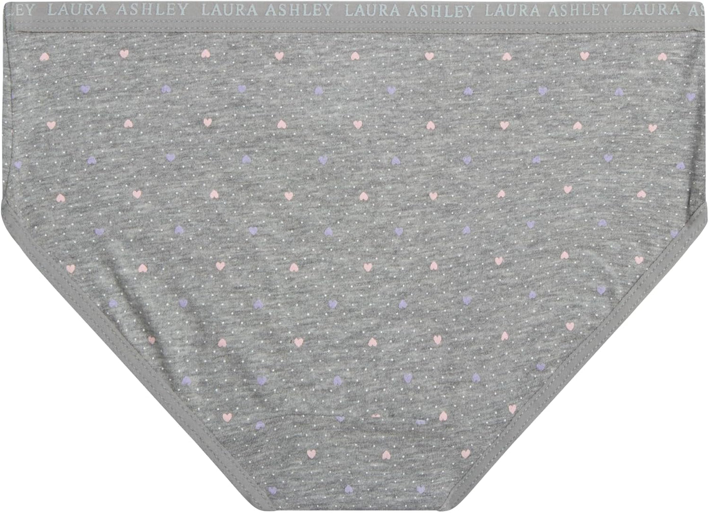 Laura Ashley Girls Underwear - 5 Pack Soft Stretch Breathable Panties for Girls - Lightweight Cotton Panties (Size: 4-12)