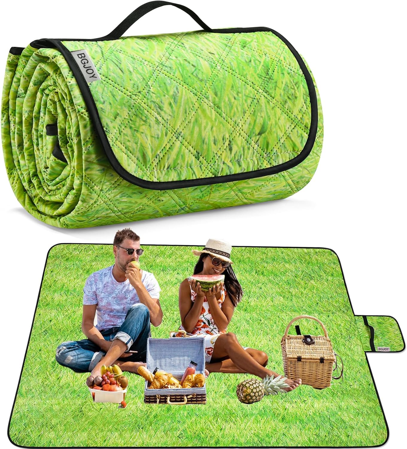 Large Beach Blanket Waterproof Sandproof Picnic Blankets Outdoor Blanket Foldable Beach Mat Sandfree with Carry Strap Lightweight Beach Blankets fit 2 to 4 Adults for Beach Camping Grass Lawn Park
