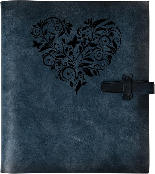 Photo Album 4x6 200 Photos, Genuine Leather Photo Albums with Writing Space with 30 Writing Paper, Travel Family Wedding Kids Graduation Ultrasound Baby Picture Album Scrapbook Photo Album（LOVE）