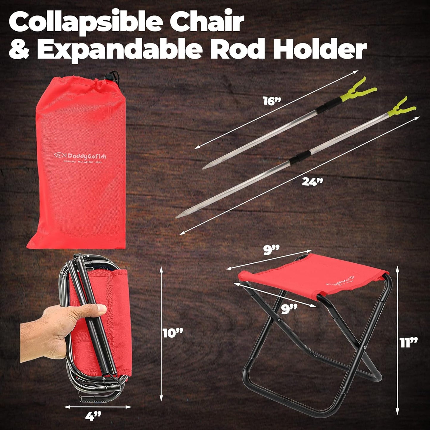 DaddyGoFish Kids Fishing Pole - Rod Reel Combo Tackle Box Starter Set - First Year Small Gear Kit for Boys Girls Toddler Youth Age Beginner Little Children