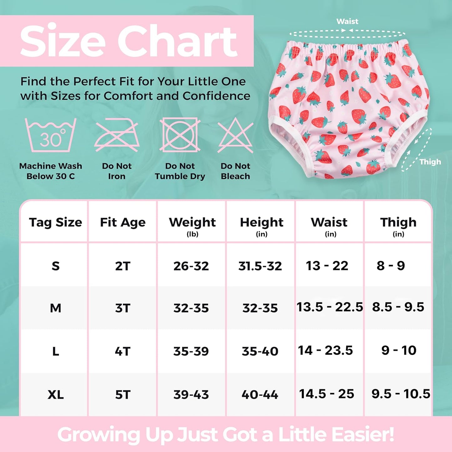 Waterproof Plastic Underwear for Potty Training, 6-Pack - Super-Soft Cloth Diaper Covers with Ultra-Thin TPU Inner Layer to Prevent Leaks - Reusable - Multicolor Prints