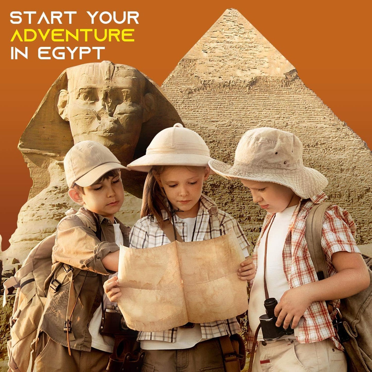 XXTOYS Pyramids Dig Kit, Ancient Egyptian Civilization Civilization Excavation Set Including Mummy Case Sun God Great Sphinx and More, STEM Science Educational Toys Archaeology Gifts for Boys & Girls