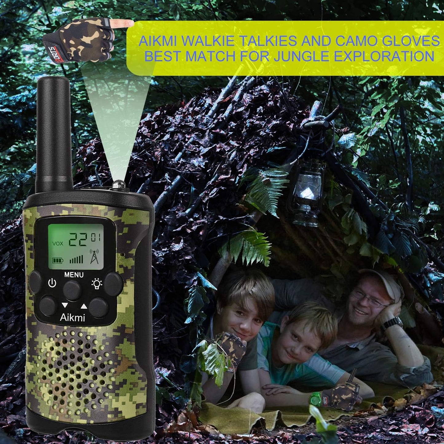 Kids Walkie Talkies Boys Toys Gifts for Kids Aged 5-12 Outdoor Toys 3 Miles Long Range 22 Channel 2 Way Radio fit Adventure Game Hunt Camp Toys 6 7 8 9 Years Old Boys Gifts