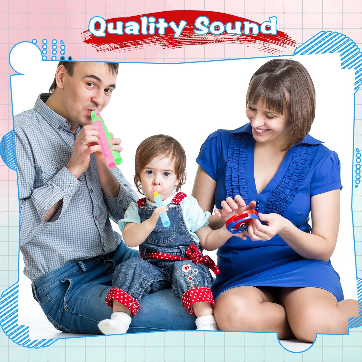 120 Pcs Kids Musical Recorder Bulk 6 Hole Recorder Instrument Plastic Flute for Boys Girls Party Favors School Performance