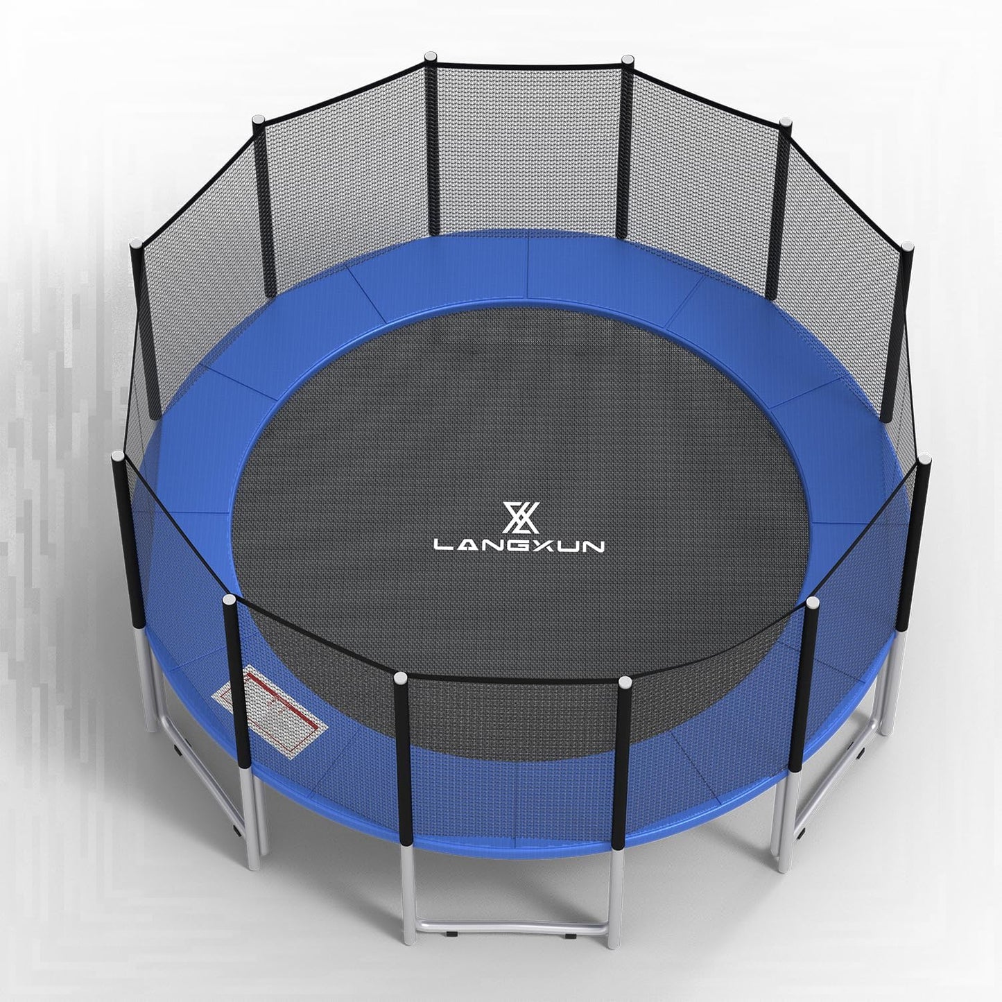 LANGXUN Universal Trampoline Repalcement Safety Pad, 8ft 10ft 12ft 14ft 15ft 16ft Waterproof Surround Spring Foam Cover for Round Frame