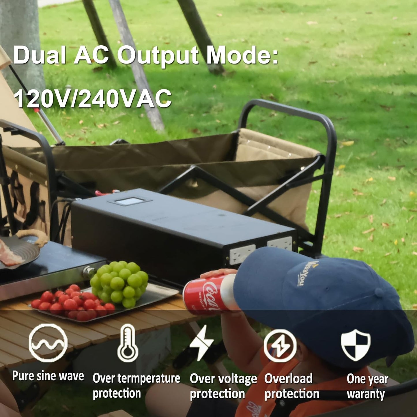 WZRELB 6000W 48V Pure Sine Wave Inverter,48 Volt DC to AC 120V 240V Split Phase Power Inverter,2*AC Hardwire Terminal,12KW Surge,High Efficiency up to 91.6%,Wireless Remote