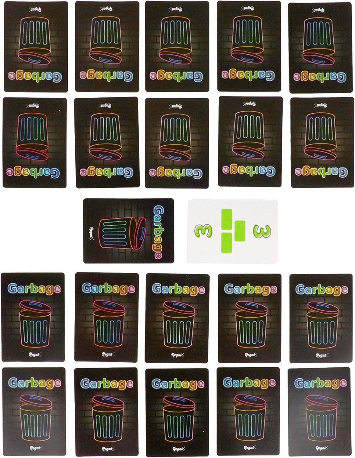 Regal Games Garbage Monsters Card Game Set for Kids, Teens & Adults - 2-4 Player Fun Family Games - Travel Playing Cards (16 Garbage Monsters Cards)