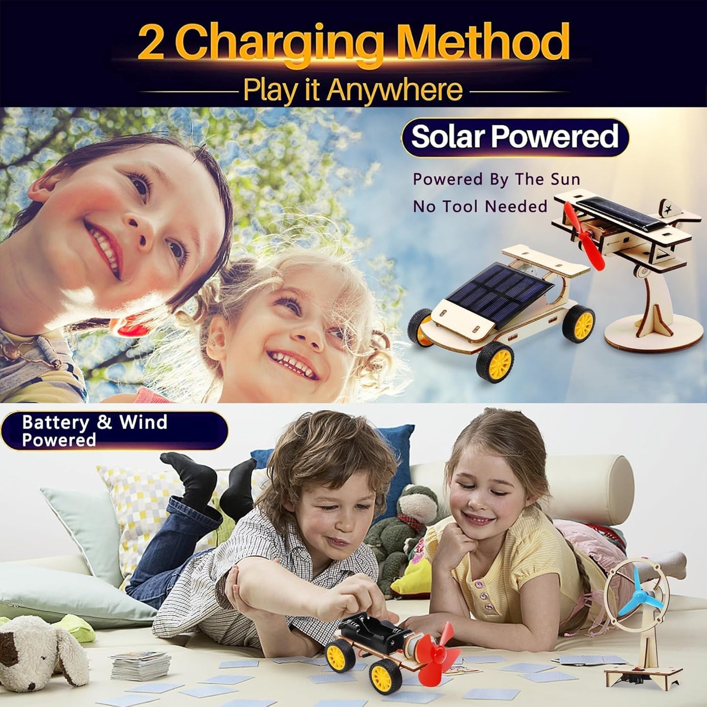 STEM Kits for Kids Ages 8-10-12-14, Stem Toys for Boys Age 8-12, Science Projects, Solar Car Building Kits, Activities Engineering Kit, Gifts for 8 9 10 11 12 Year Old Boys