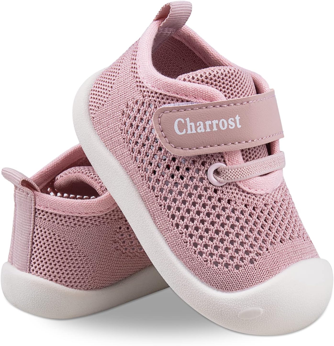 Baby First-Walking Shoes 1-4 Years Kid Shoes Trainers Toddler Infant Boys Girls Soft Sole Non Slip Cotton Canvas Mesh Breathable Lightweight TPR Material Slip-on Sneakers Outdoor