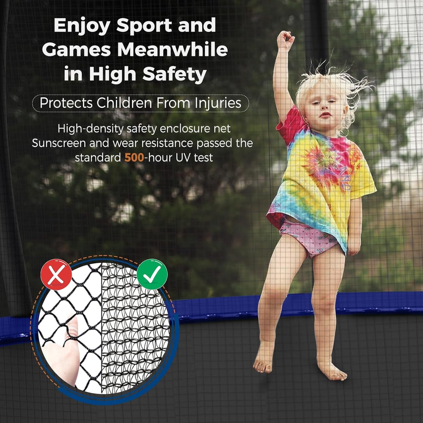 Tatub Large Trampolines Outdoor 10 12 14 15 16FT for Kids and Adults,Outdoor Recreational Pumpkin Trampolines with Curved Poles and Safety Enclosure Net, Basketball Hoop, Ladder