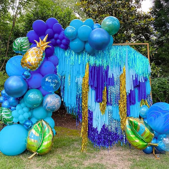 PartyWoo Blue Crepe Paper Streamers 4 Rolls 328 ft Pack of Royal Blue Crepe Paper Rolls for Graduation Wedding Baby Shower Gender Reveal Birthday Party Decorations (1.8 Inch x 82 Ft/Rolls)